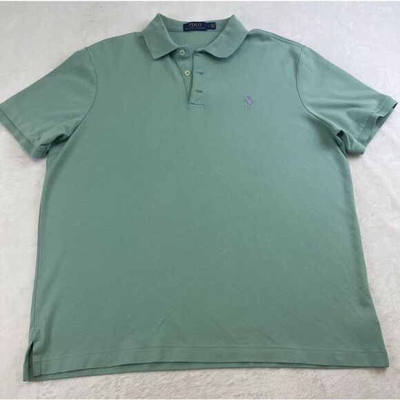 POLO RALPH LAUREN CLASSIC FIT 100% COTTON SMOOTH KNIT SHIRT SAGE GREEN Sz XL - Picture 1 of 9